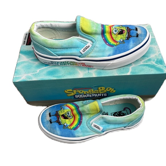SpongeBob Squarepants Vans Slip-ons, Kids Size 13.5 - Excellent Condition!! - Picture 2 of 6